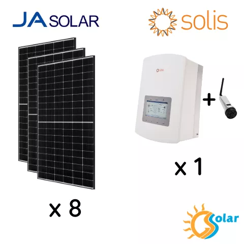 Kit Fotovoltaico 3.3kW Solis - JA Solar predisposto per Accumulo
