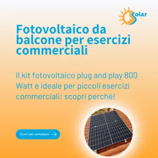 Fotovoltaico da Balcone per Esercizi Commerciali
