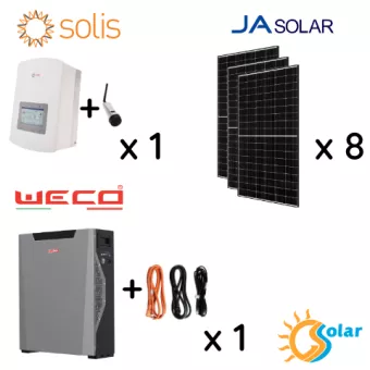 Kit Fotovoltaico 3.3kW con Accumulo 5.3kWh Solis - JA Solar - WECO