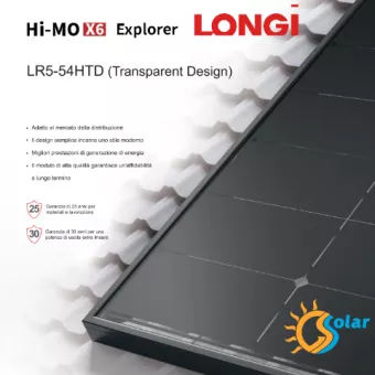 LONGI Explorer Hi-Mo X6 LR5-54-HTD bifacciali-trasparenti