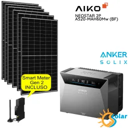 Kit ANKER Solix Solarbank 4 E5000 PRO + 6 pannelli