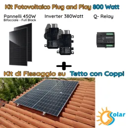 Kit fotovoltaico 800W plug and play + Tetto Coppi